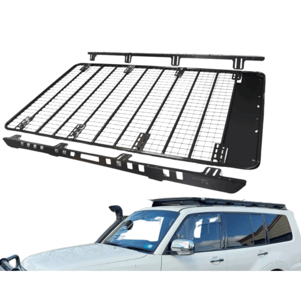 Steel Flat Roof Rack Platform fits Pajero 2007 Onwards