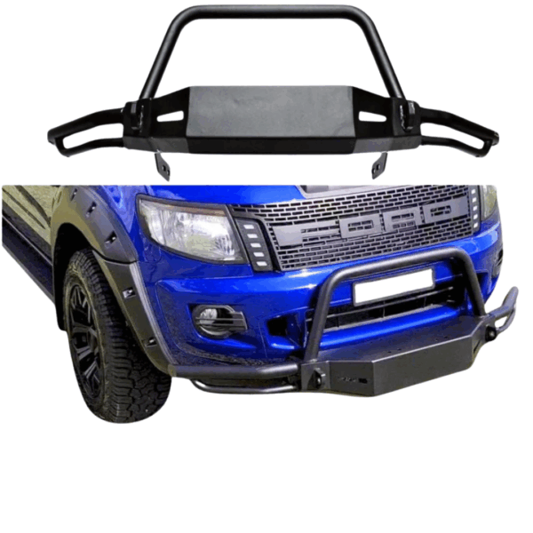 Front Nudge Bar Bull Steel Winch Compatible Bolted Suits Ranger 2012 - 2021 Bull Bar Powder Coated