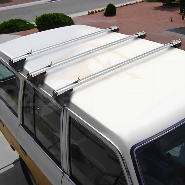 3 x Cross Bars Silver Chrome Aluminium Roof